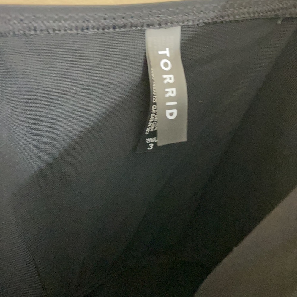 Torrid 3 BLACK SIDE TIE mesh SWIM DRESS - Picture 9 of 11